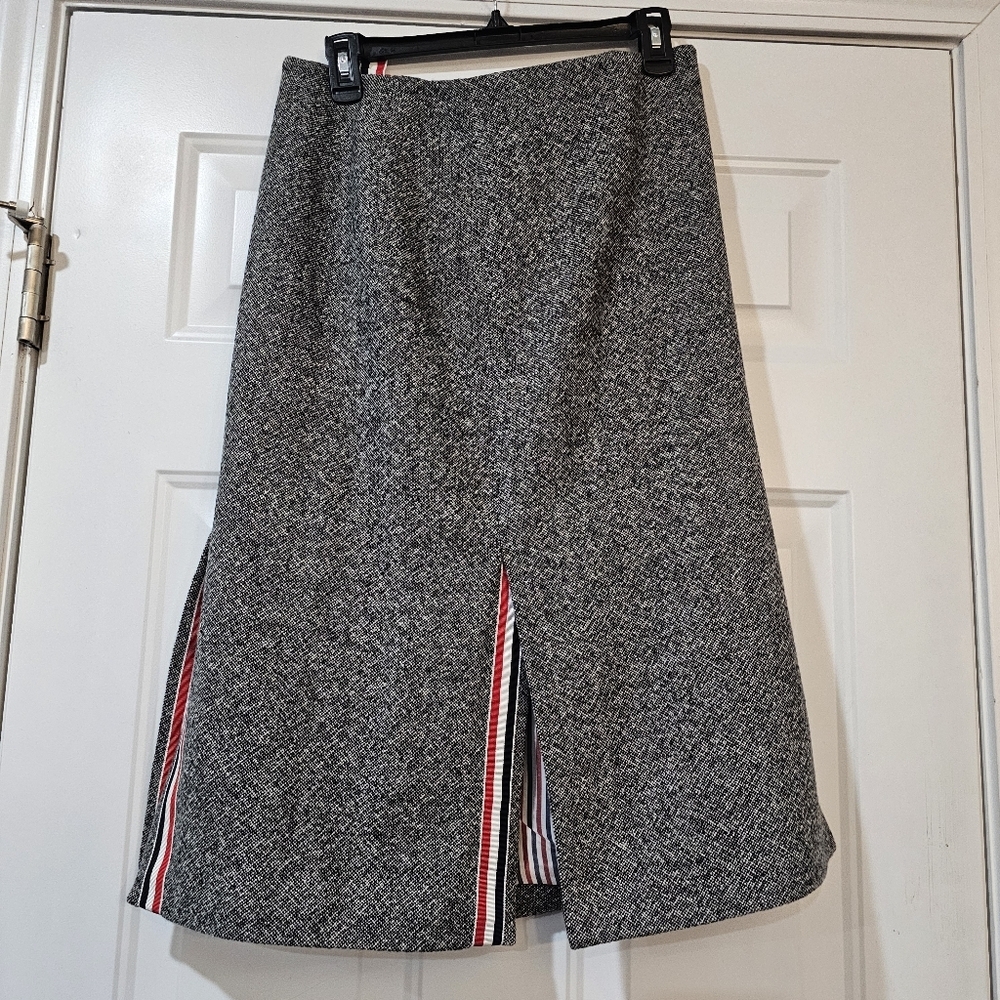 Thom Browne Cashmere and Silk Skirt Italian Size 44 US Size 8 Quiet Luxury {B10 - Picture 15 of 16